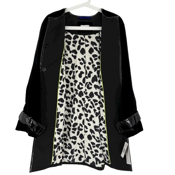 Jane Post Women's Black Trim Quilted Jacket Sz M Sleeve w/Buckles Full Lined NWT - Picture 3 of 15